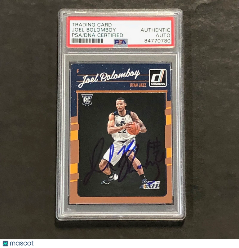2016-17 Donruss #191 Joel Bolomboy Signed AUTO PSA Slabbed RC Jazz