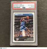 2014-15 Panini NBA Hoops #232 Kendrick Perkins Signed Card AUTO PSA/DNA Slabbed
