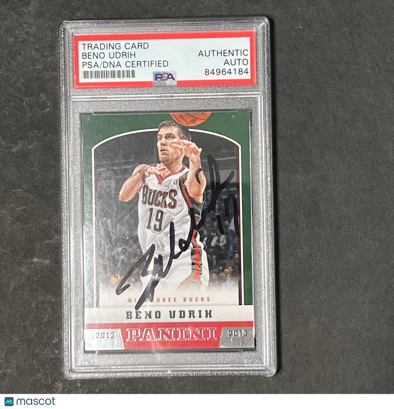 2012-13 Panini #18 Beno Udrih Signed Card AUTO PSA Slabbed Bucks