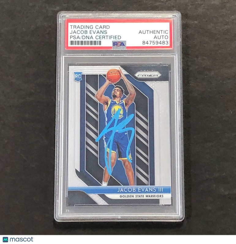2018-19 Panini Prizm #212 Jacob Evans Signed Rookie Card AUTO PSA Slabbed RC War