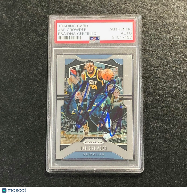 2019-20 Panini Prizm #227 Jae Crowder Signed Card AUTO PSA Slabbed Grizzlies