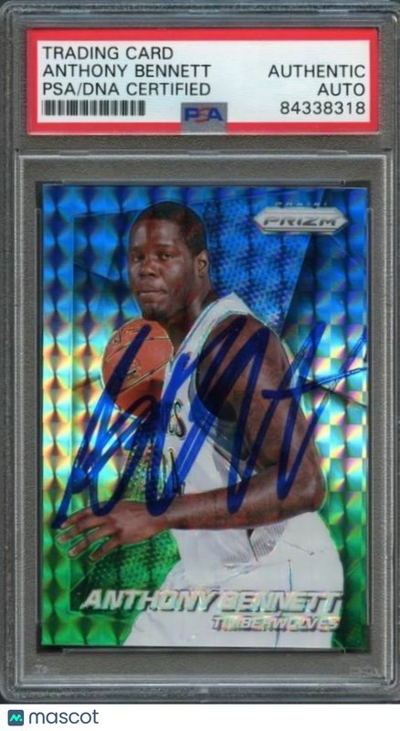 2014-15 Panini Prizm #97 ANTHONY BENNETT Signed Card PSA Slabbed