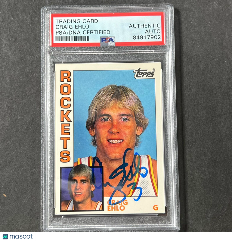 1983-84 Topps #49 Craig Ehlo Signed Card Auto PSA Slabbed Rockets