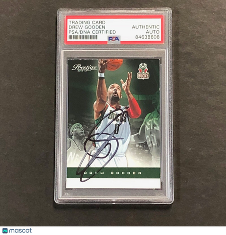 2012-13 Panini Prestige #56 Drew Gooden Signed Card AUTO PSA/DNA Slabbed Bucks
