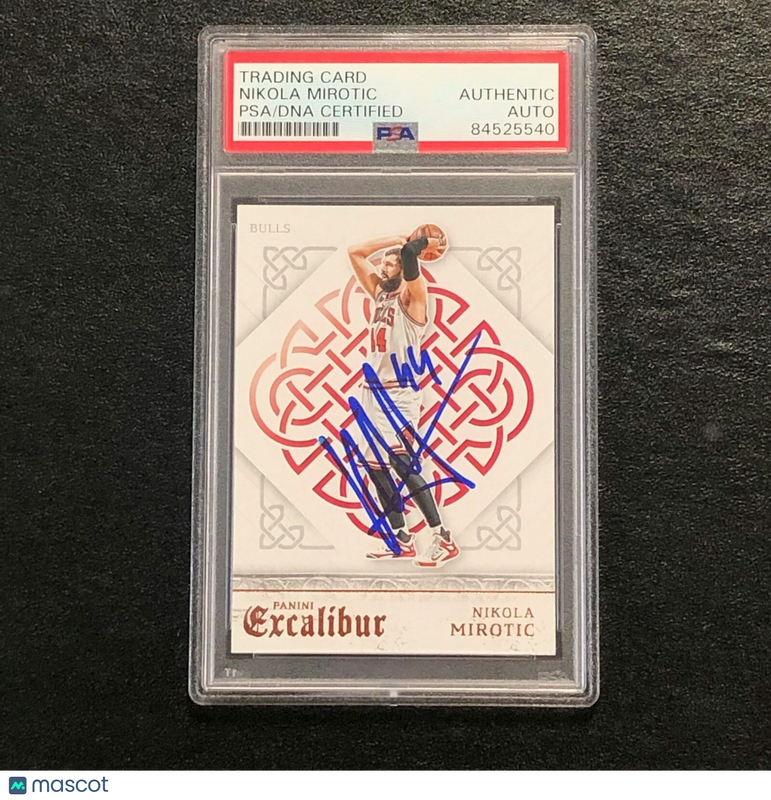 2015-16 Panini Excalibur #60 Nikola Mirotic Signed Card AUTO PSA Slabbed Bulls