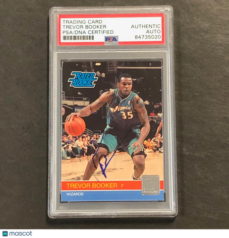 2010-11 Panini Donruss #250 Trevor Booker Signed AUTO PSA Slabbed Wizards