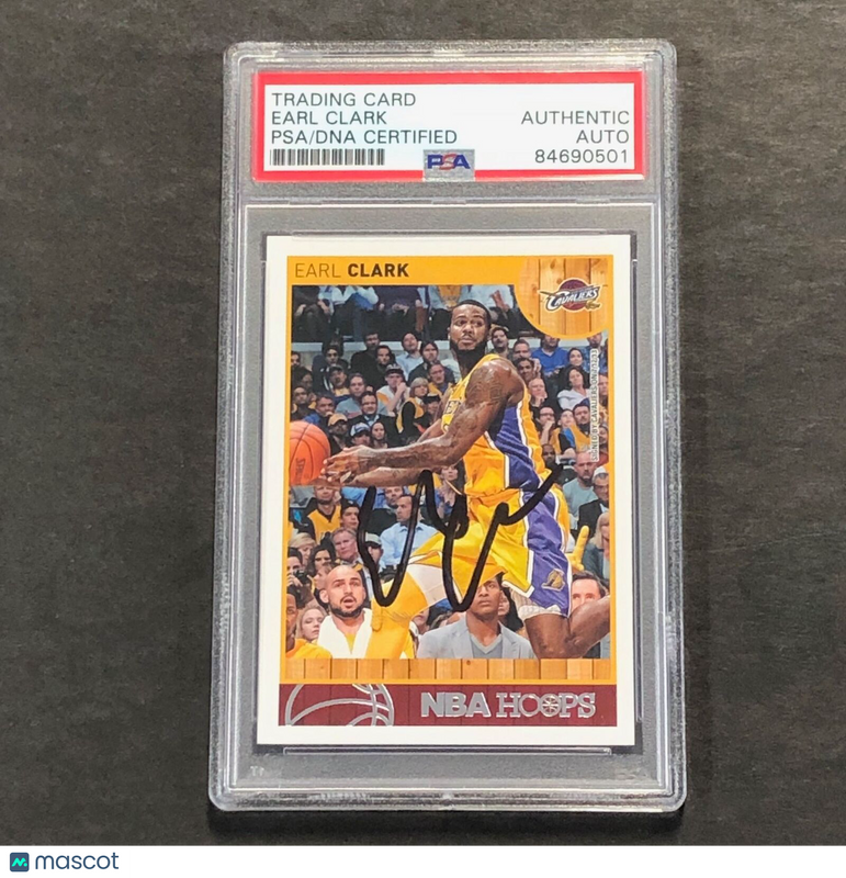 2013-14 Panini NBA Hoops #205 Earl Clark Signed Card AUTO PSA Slabbed Cavaliers