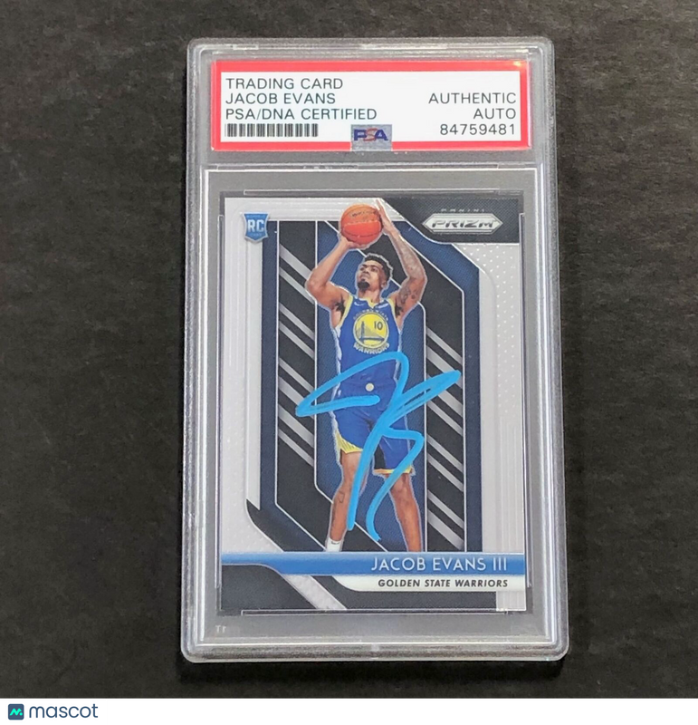 2018-19 Panini Prizm #212 Jacob Evans Signed Rookie Card AUTO PSA Slabbed RC War