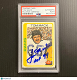 1978 Topps #80 Tom Mack Signed Card PSA Slabbed AUTO Rams