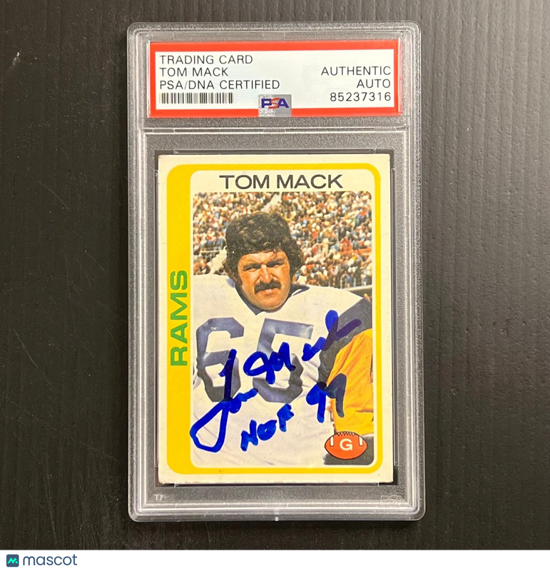 1978 Topps #80 Tom Mack Signed Card PSA Slabbed AUTO Rams