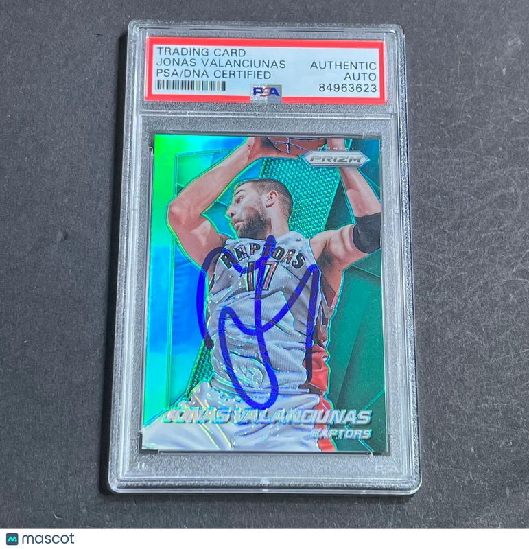 2014-15 Panini Prizm #145 Jonas Valanciunas Signed Card Auto PSA Slabbed Raptors