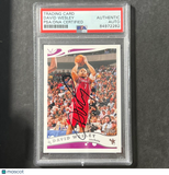 2005 Topps #92 David Wesley Signed Card AUTO PSA Slabbed Rockets