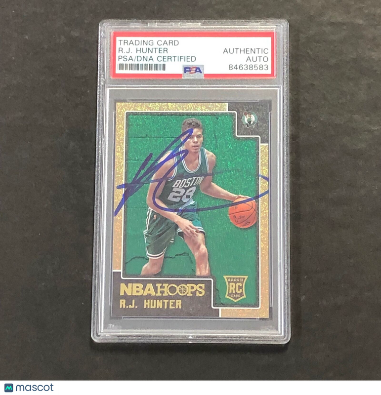 2015-16 NBA Hoops #271 RJ Hunter Signed Card AUTO PSA Slabbed RC Celtics