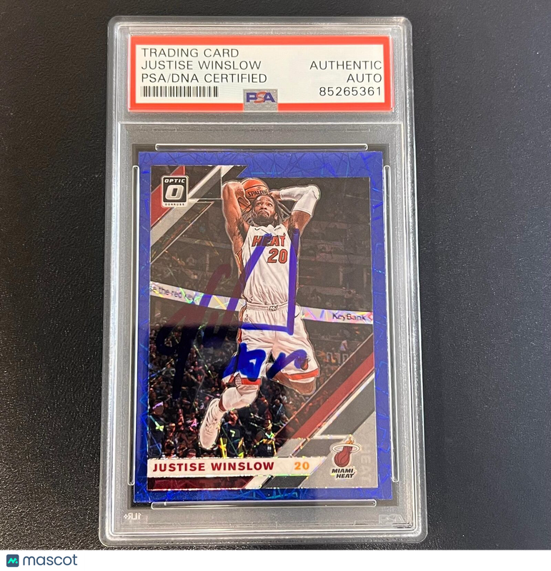2019-20 Panini Donruss Optic #21 Justise Winslow Signed Card AUTO PSA/DNA Slabbe