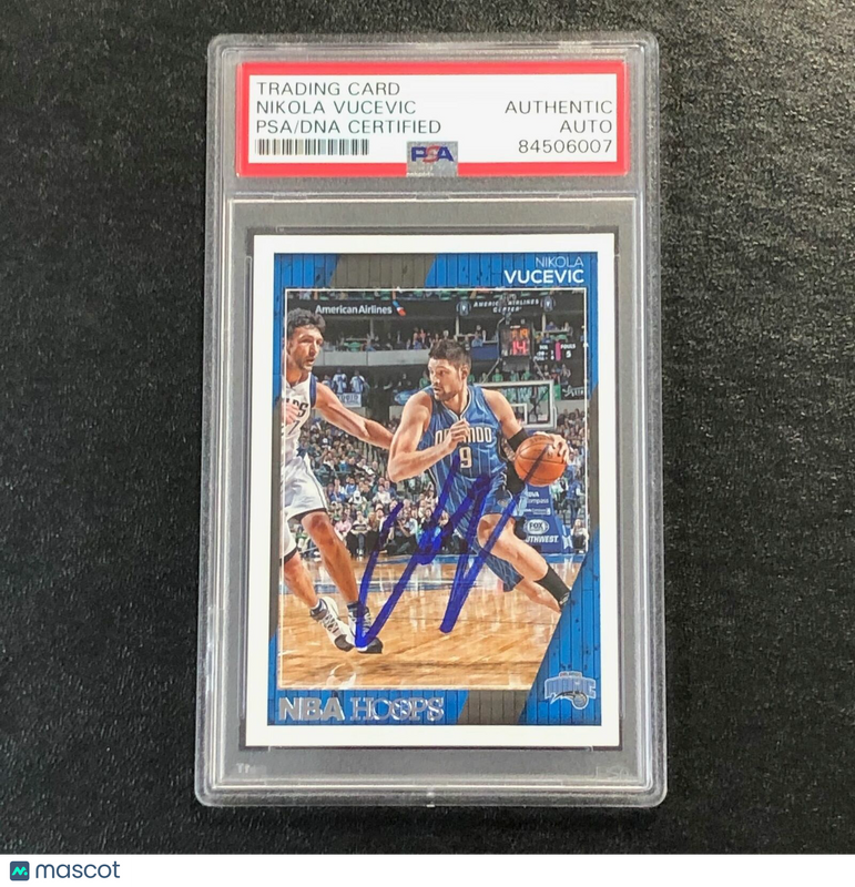 2016-17 NBA Hoops #78 Nikola Vucevic Signed Card AUTO PSA Slabbed Magic