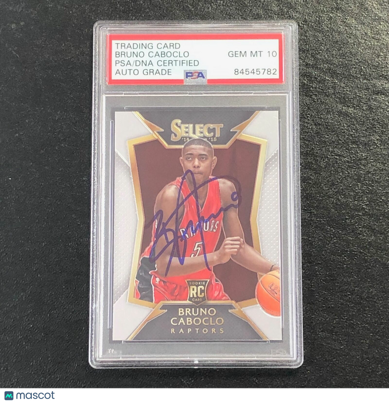 2014 Panini Select #81 Bruno Caboclo  Signed Card Auto 10 PSA Slabbed Raptors