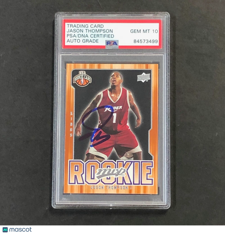 2008-09 Upper Deck MVP #212 Jason Thompson Signed Card AUTO 10 PSA Slabbed RC Ki