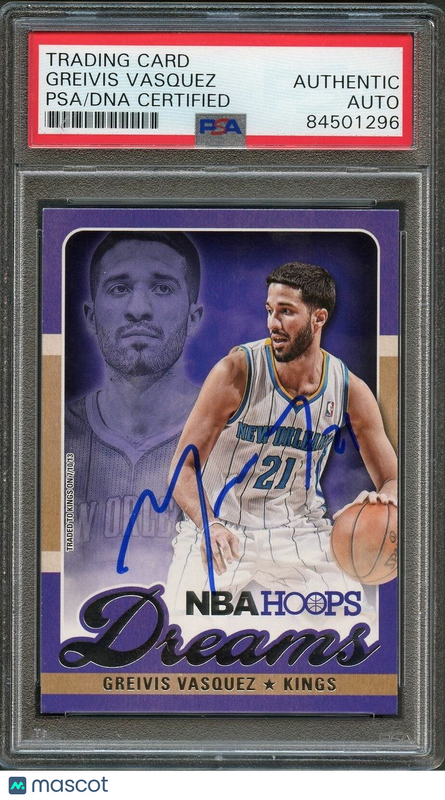 2013-14 NBA Hoops Dreams #5 Greivis Vasquez Signed AUTO PSA Slabbed KINGS
