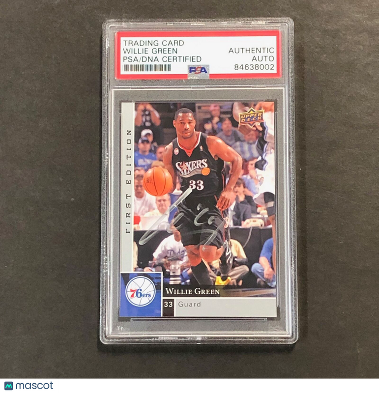 2009-10 Upper Deck Basketball #134 Willie Green Signed Card Auto PSA Slabbed 76ers