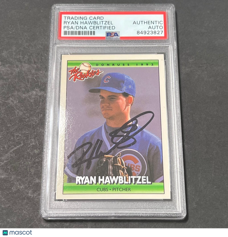 1992 Donruss The Rookies #49 Ryan Hawblitzel Signed Card PSA Slabbed Auto Cubs