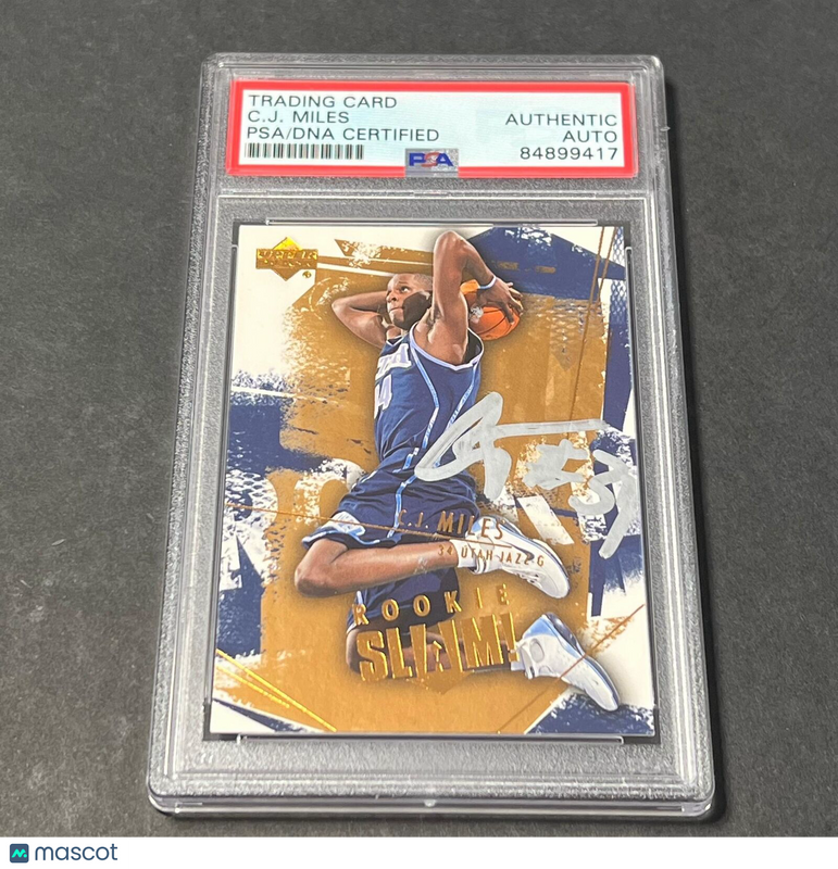 2006 Upper Deck Rookie Slam #111 C.J. Miles Signed Card PSA Slabbed Jazz