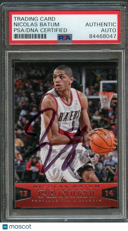 2013-14 Panini #133 Nicolas Batum Signed Card AUTO PSA Slabbed Blazers