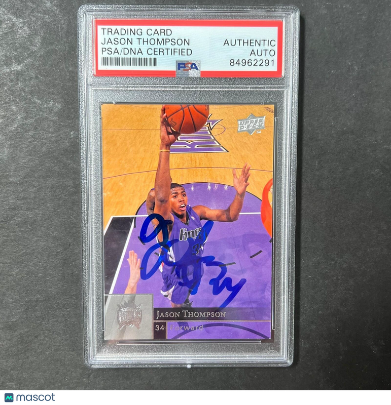 2009-10 Upper Deck #170 Jason Thompson Signed Card AUTO PSA Slabbed Kings
