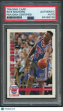 1992-93 NBA Hoops #429 Rick Mahorn Signed Card AUTO PSA Slabbed New Jersey Nets