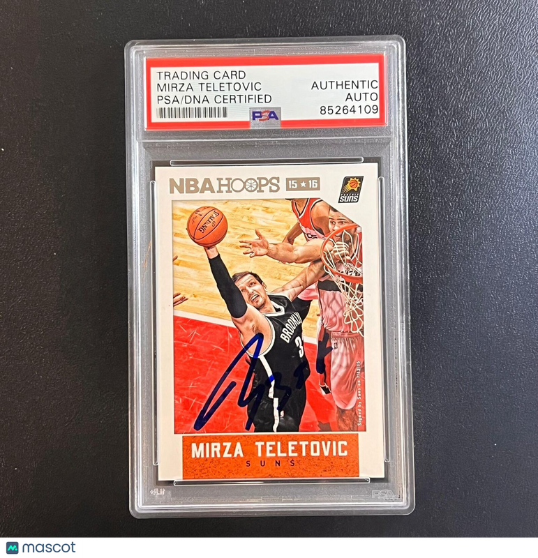 2015-16 NBA Hoops #36 Mirza Teletovic Signed Card AUTO PSA Slabbed Suns