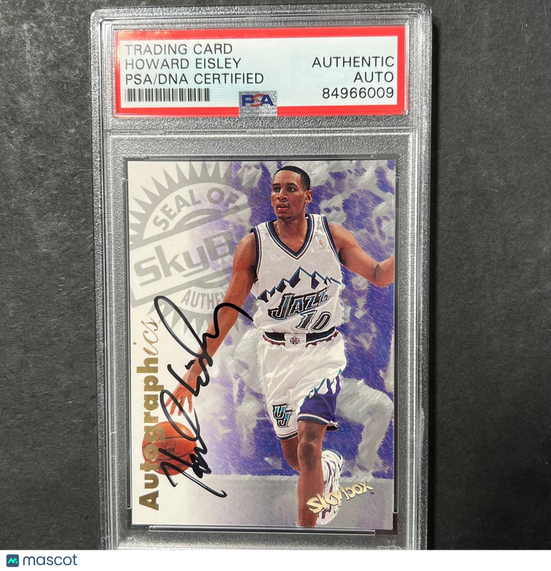 1997 Fleer Howard Eisley Signed Card PSA Slabbed Jazz