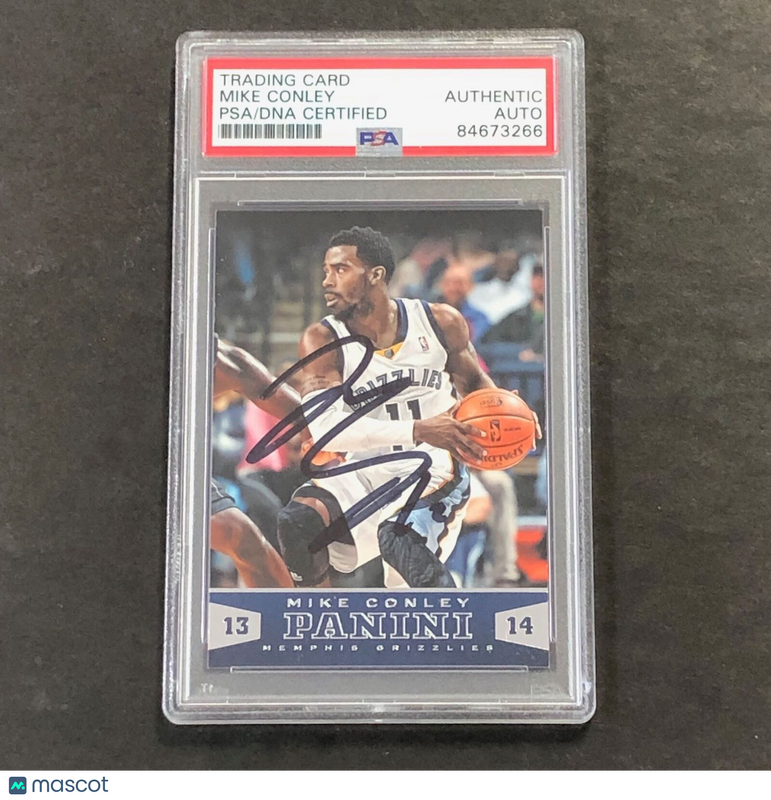 2013-14 Panini #36 Mike Conley signed Auto Card PSA/DNA Slabbed Grizzlies