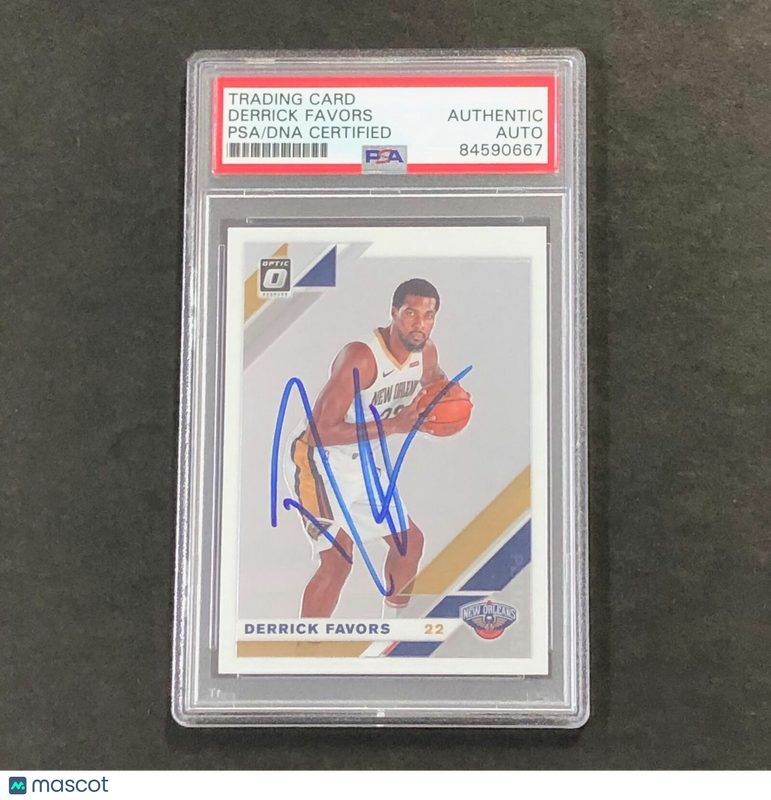 2019-20 Panini Optic #33 DERRICK FAVORS Signed Card AUTO PSA Slabbed Pelicans