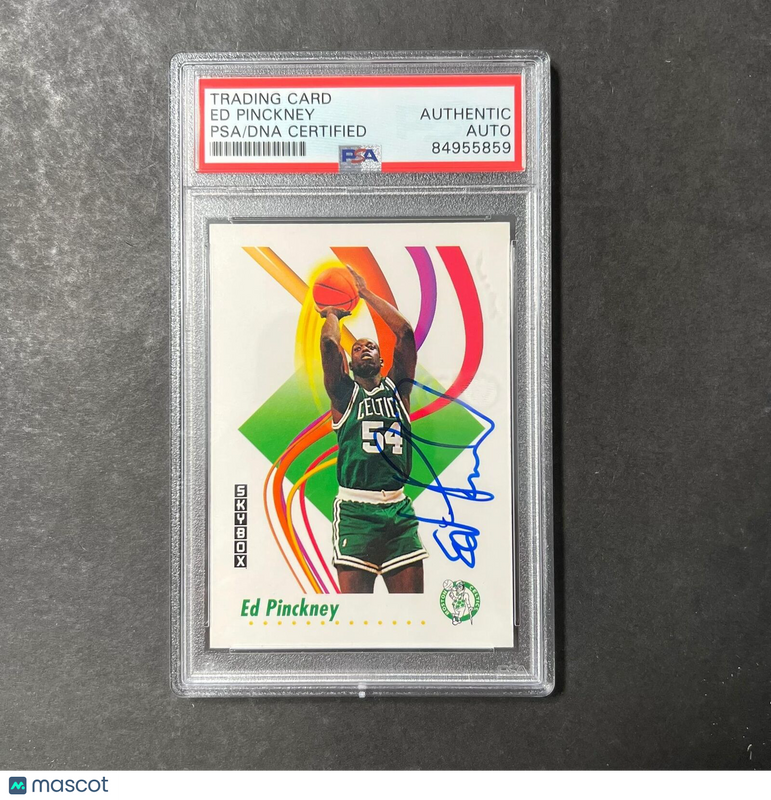 1991-92 Skybox #19 Ed Pinckney Signed Card AUTO PSA Slabbed Celtics