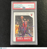 2015-16 NBA Hoops #106 Nikola Mirotic Signed Card AUTO PSA Slabbed Bulls