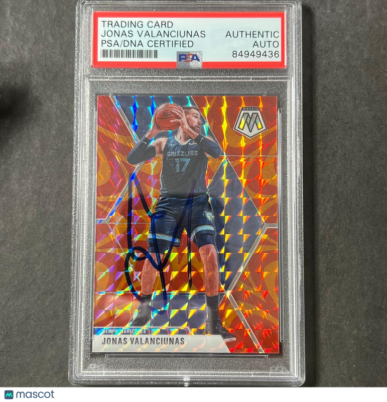 2019-20 Panini Mosaic #86 Jonas Valanciunas Signed Card Auto PSA Slabbed Magic