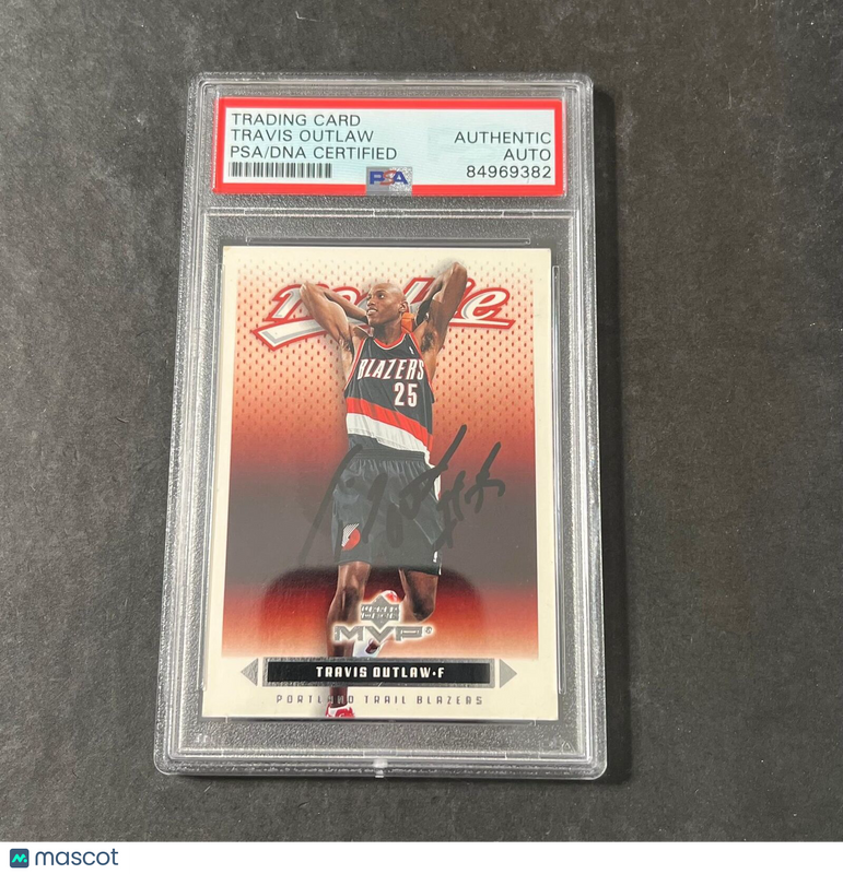 2003-04 Upper Deck MVP #223 Travis Outlaw Signed Card AUTO PSA Slabbed Portland