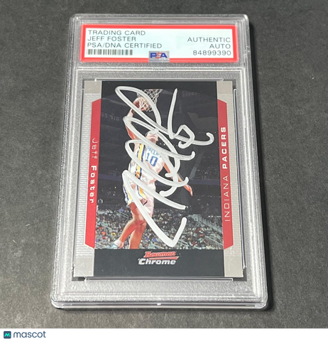 2004-05 Topps #98 Jeff Foster Signed Card AUTO PSA Slabbed Pacers