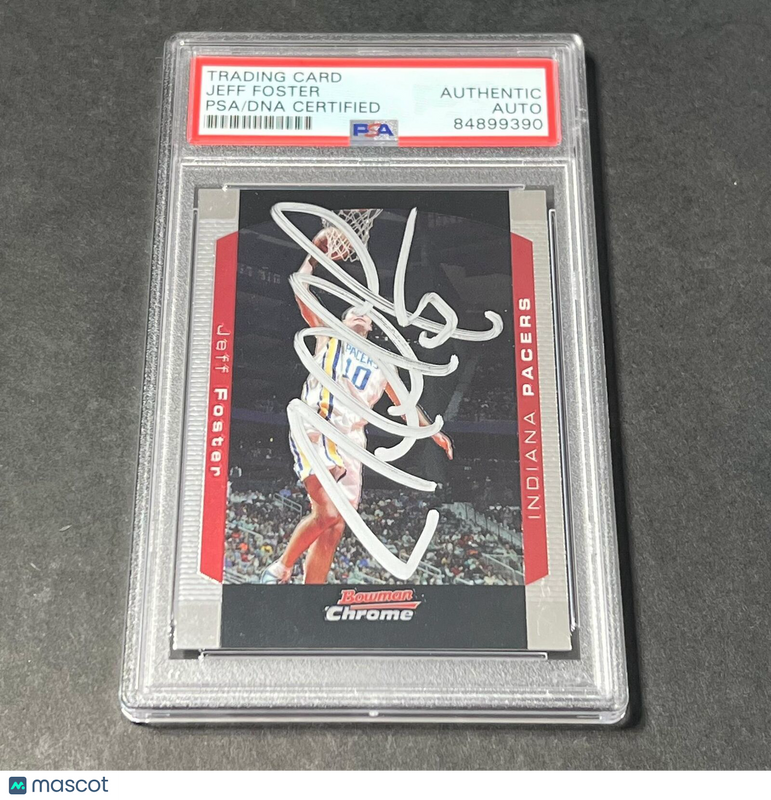 2004-05 Topps #98 Jeff Foster Signed Card AUTO PSA Slabbed Pacers