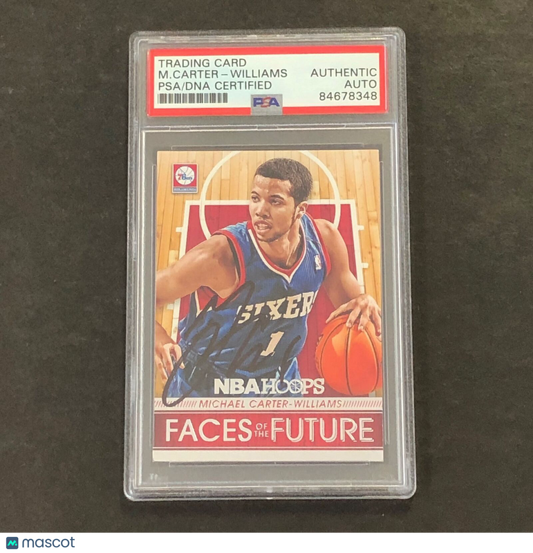 2014-15 Panini Hoops #4 Michael Carter-Williams Signed Card PSA Slabbed 76ers