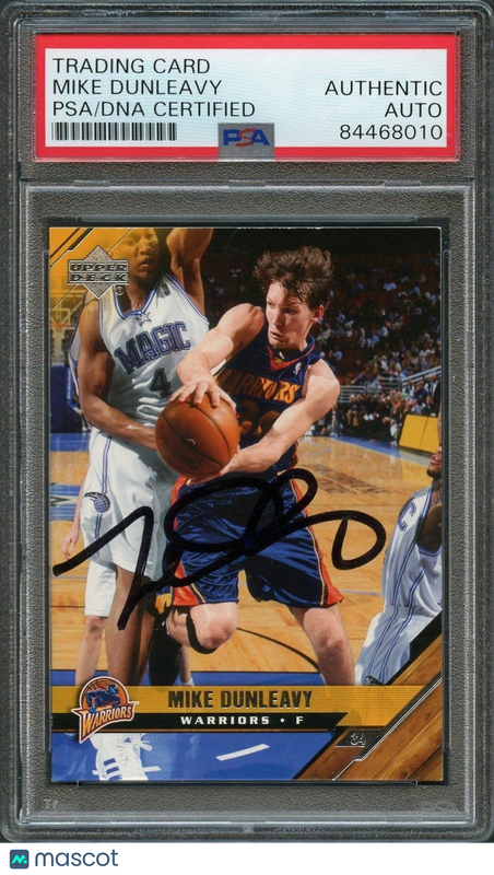 2005-06 Upper Deck #59 Mike Dunleavy Signed Card AUTO PSA  Warriors