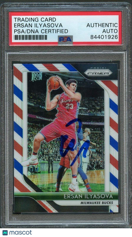 2018-19 Panini Prizm #7 Ersan Ilyasova Signed Card AUTO PSA Slabbed