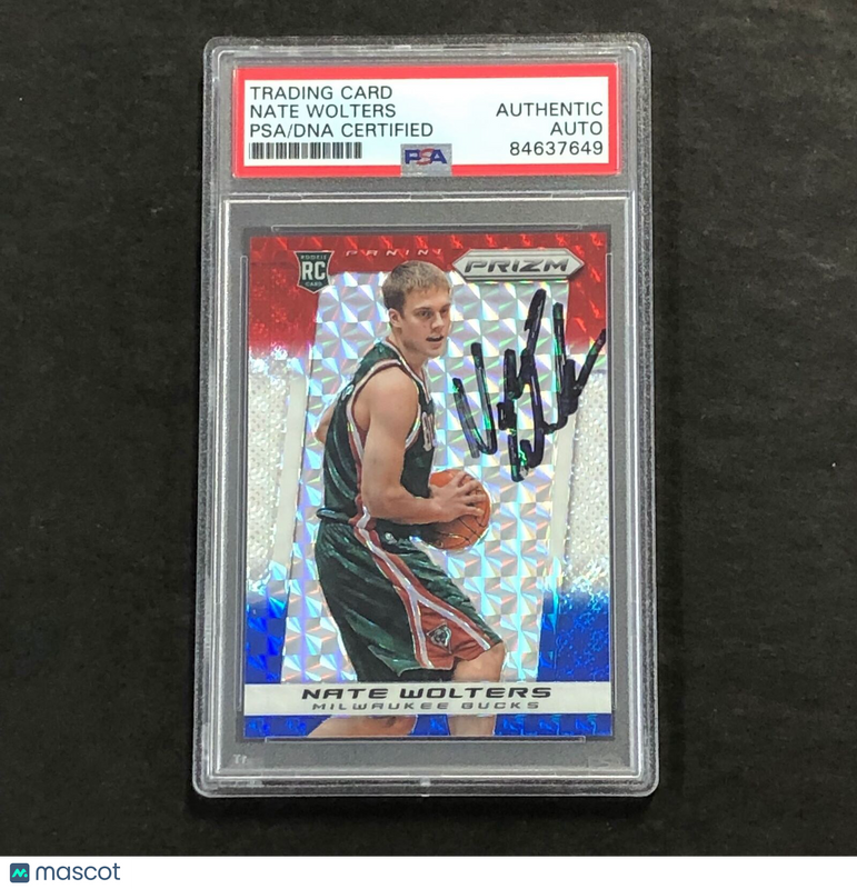 2013-14 Panini Prizm #268 Red White Blue Nate Wolters Signed Card AUTO PSA/DNA S