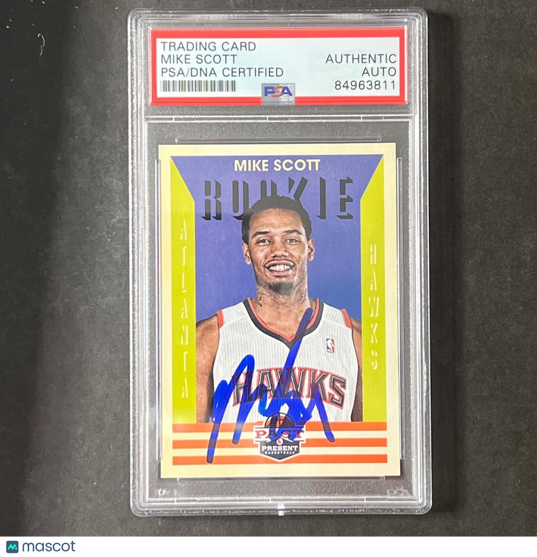 2012-13 Panini Past and Present #227 Mike Scott Signed Card Auto PSA Slabbed RC