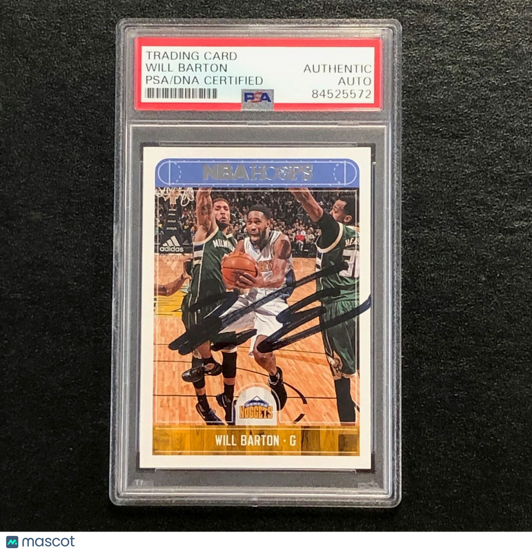 2017-18 NBA Hoops #147 Will Barton Signed Card AUTO PSA Slabbed Nuggets
