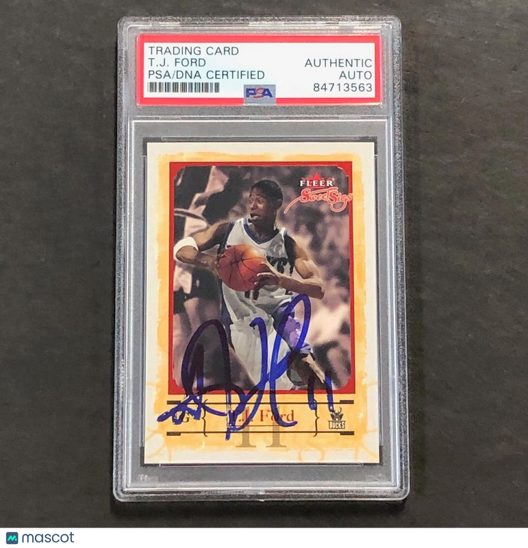 2004-05 Fleer Sweet Sigs #3 TJ Ford Signed Card Auto 10 PSA/DNA Slabbed Bucks