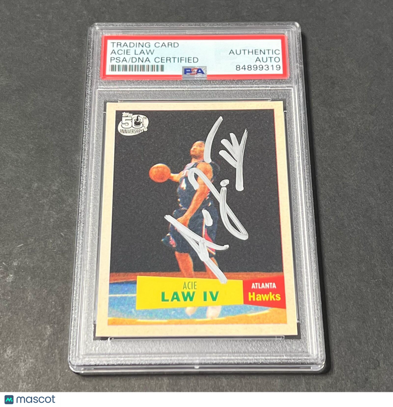 2007 Topps #121 Acie Law IV Signed AUTO PSA Slabbed Hawks