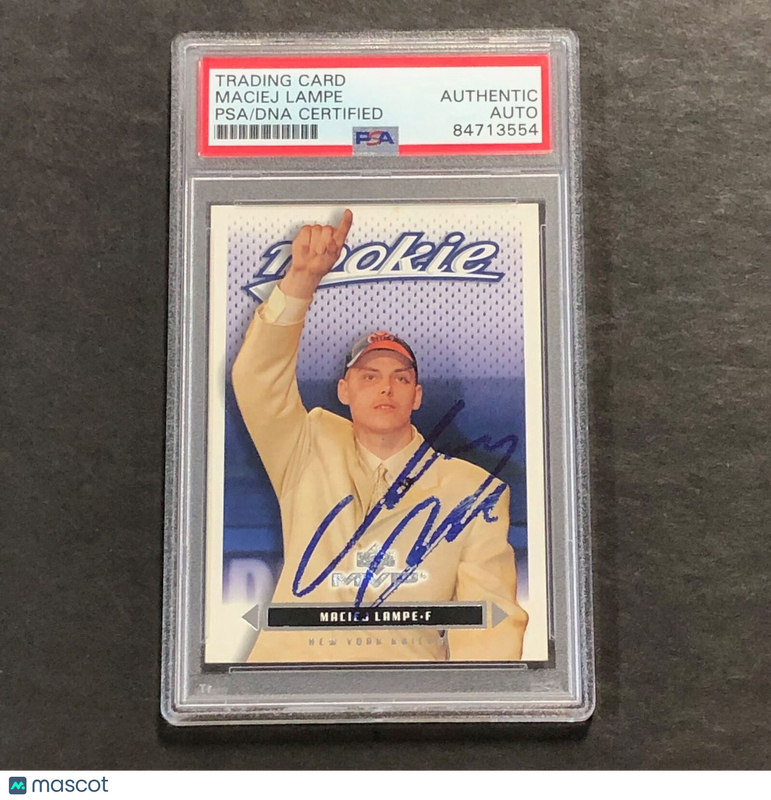 2002-03 Upper Deck MVP #230 Maciej Lampe Signed Card PSA Slabbed RC Knicks