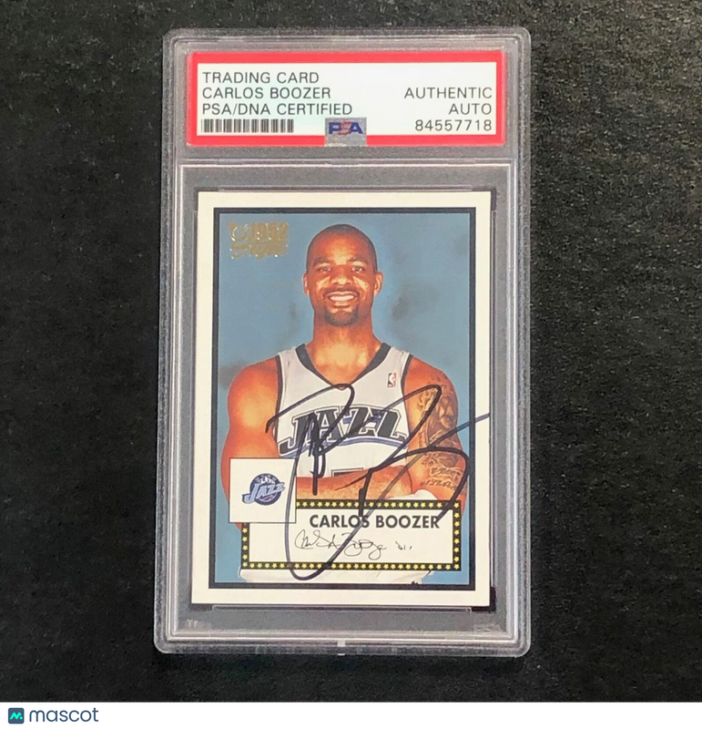 2005-06 Topps 1952 Style #130 Carlos Boozer Signed Card AUTO PSA Slabbed Jazz