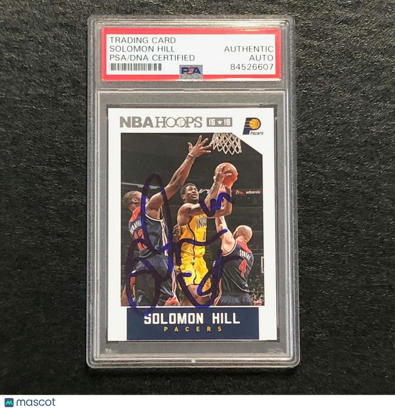 2015-16 NBA Hoops #218 Solomon Hill Signed Card AUTO PSA Slabbed Pacers