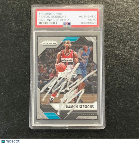2016-17 Panini Prizm #100 Ramon Sessions Signed AUTO PSA Slabbed Hornets